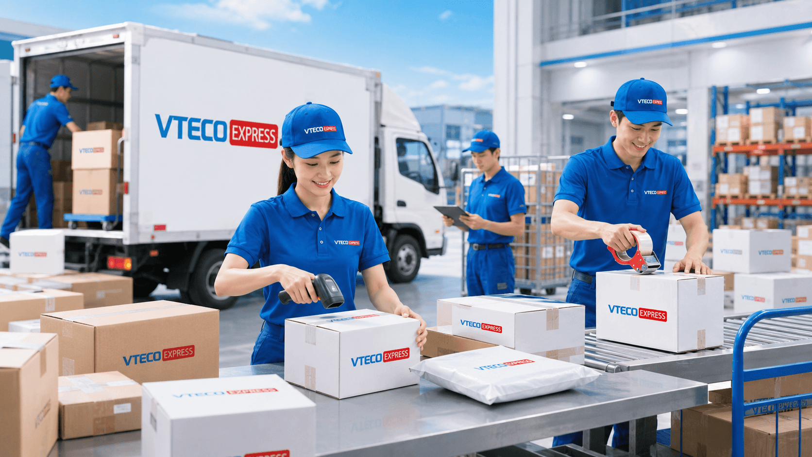 Kho xử lý hàng chuyển phát tiết kiệm VTECO Express