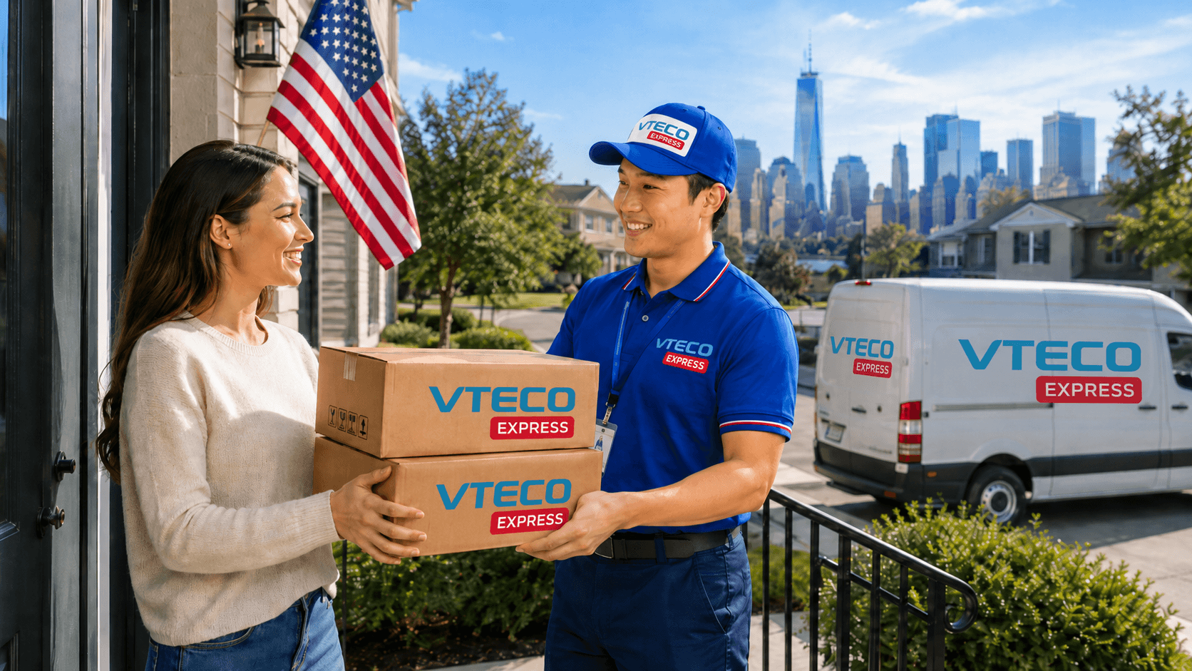 Kiện hàng VTECO được giao thành công đến người nhận tại Mỹ