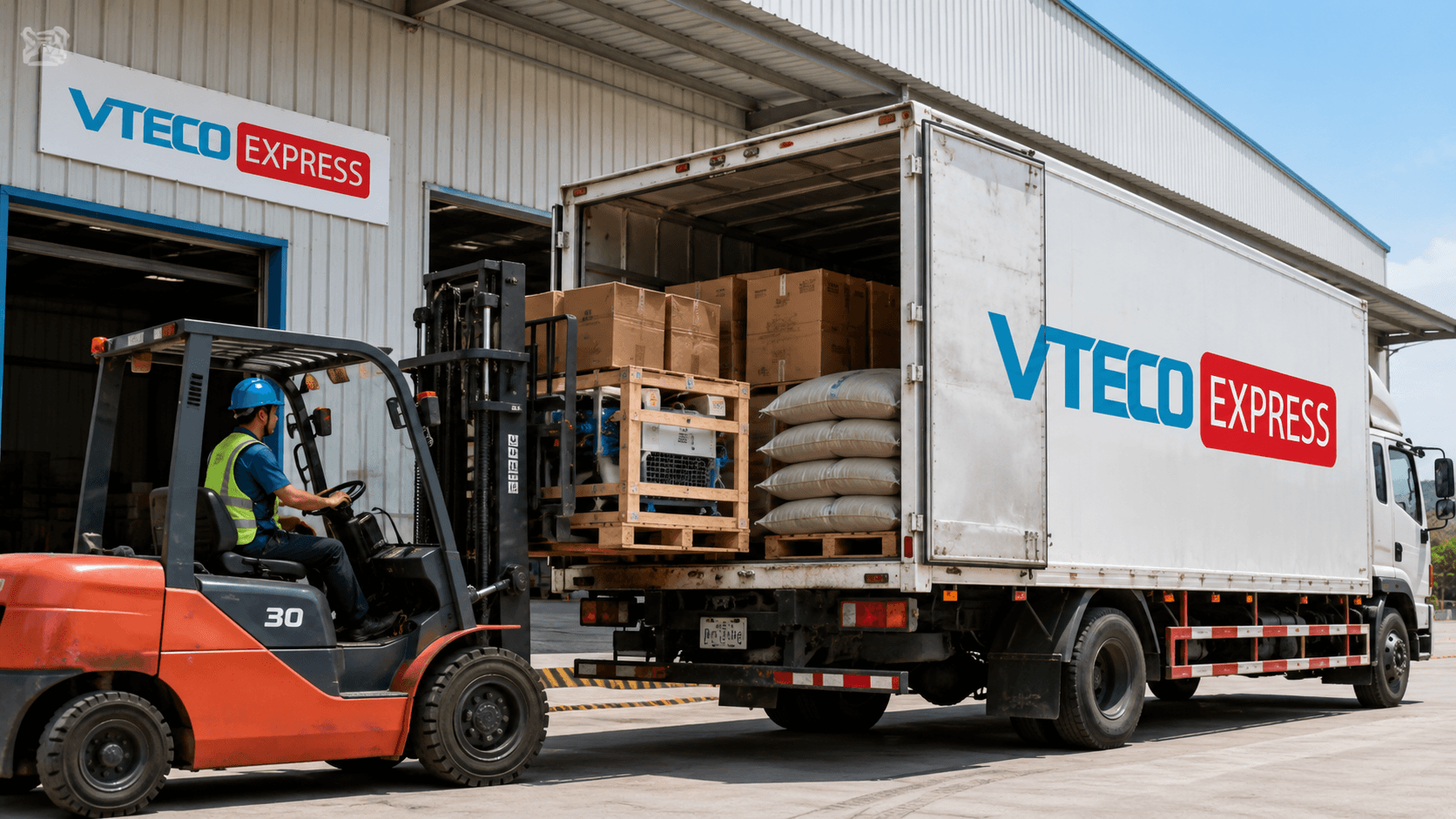 Kho VTECO tiếp nhận và bốc xếp hàng gửi đi Campuchia