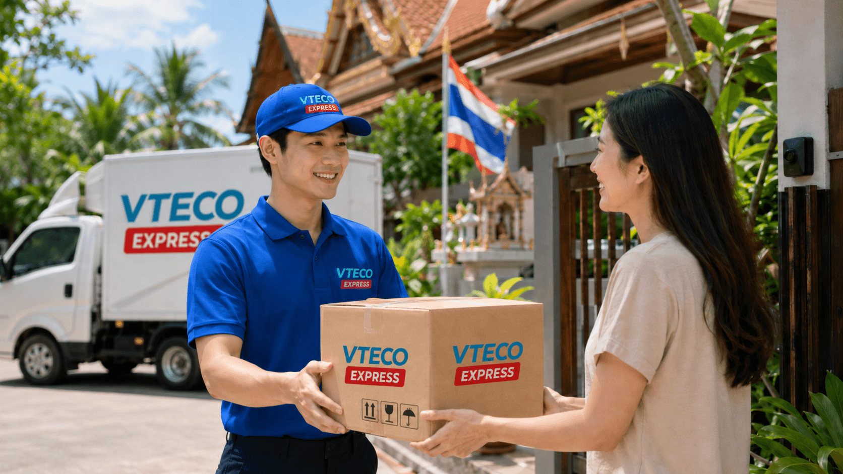Kiện hàng VTECO Express được giao thành công cho người nhận tại Thái Lan