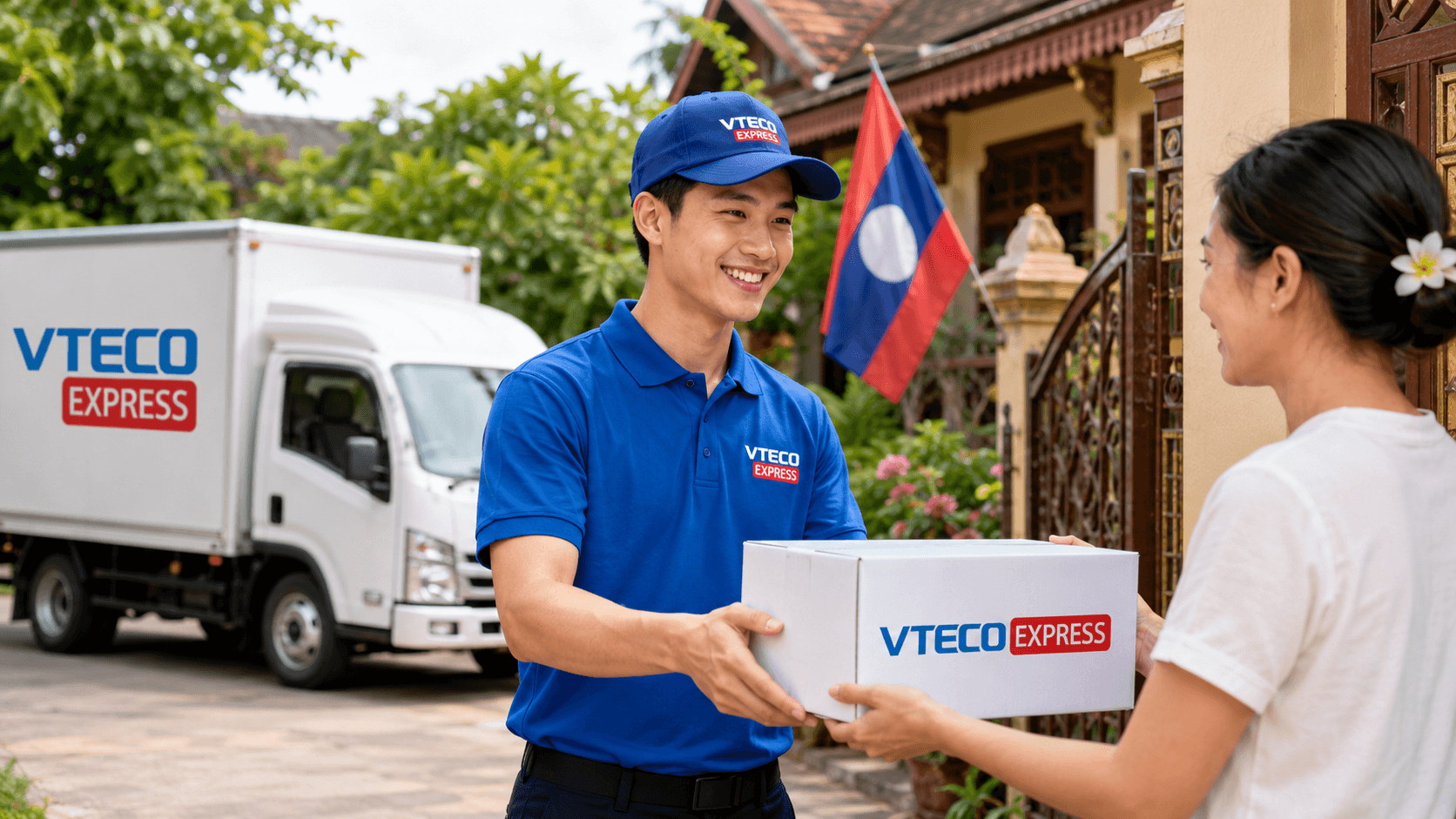 Kiện hàng VTECO Express được giao thành công cho người nhận tại Lào