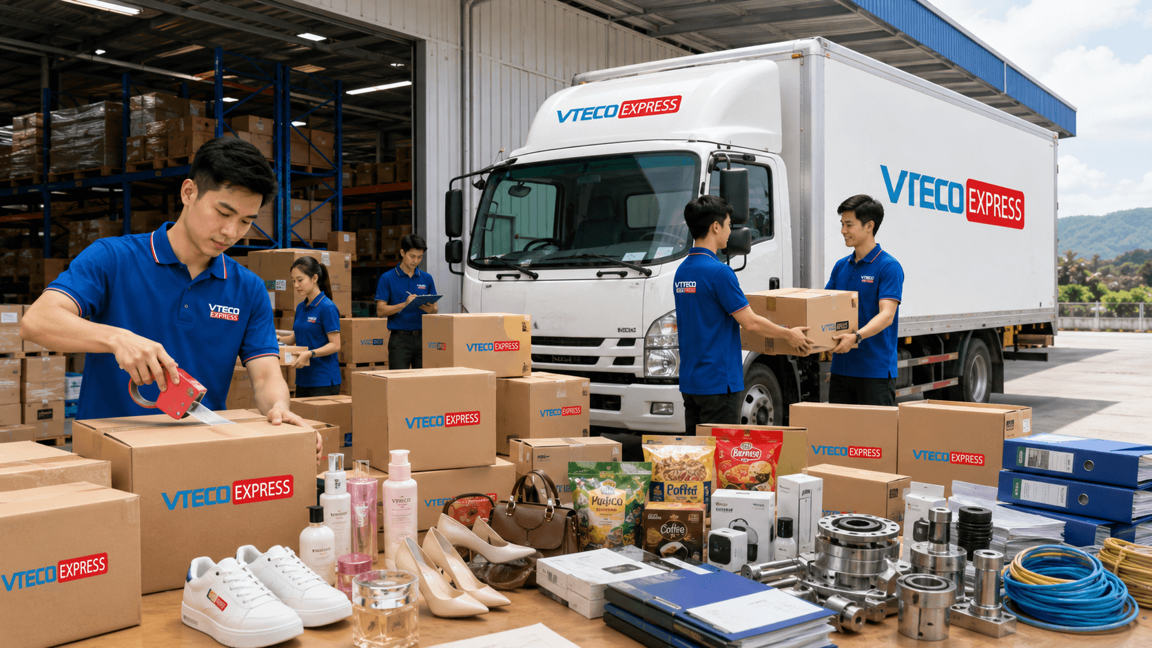 VTECO Express nhận vận chuyển hàng thương mại, vật tư, linh kiện, máy móc và hàng tiêu dùng từ Lào về Việt Nam