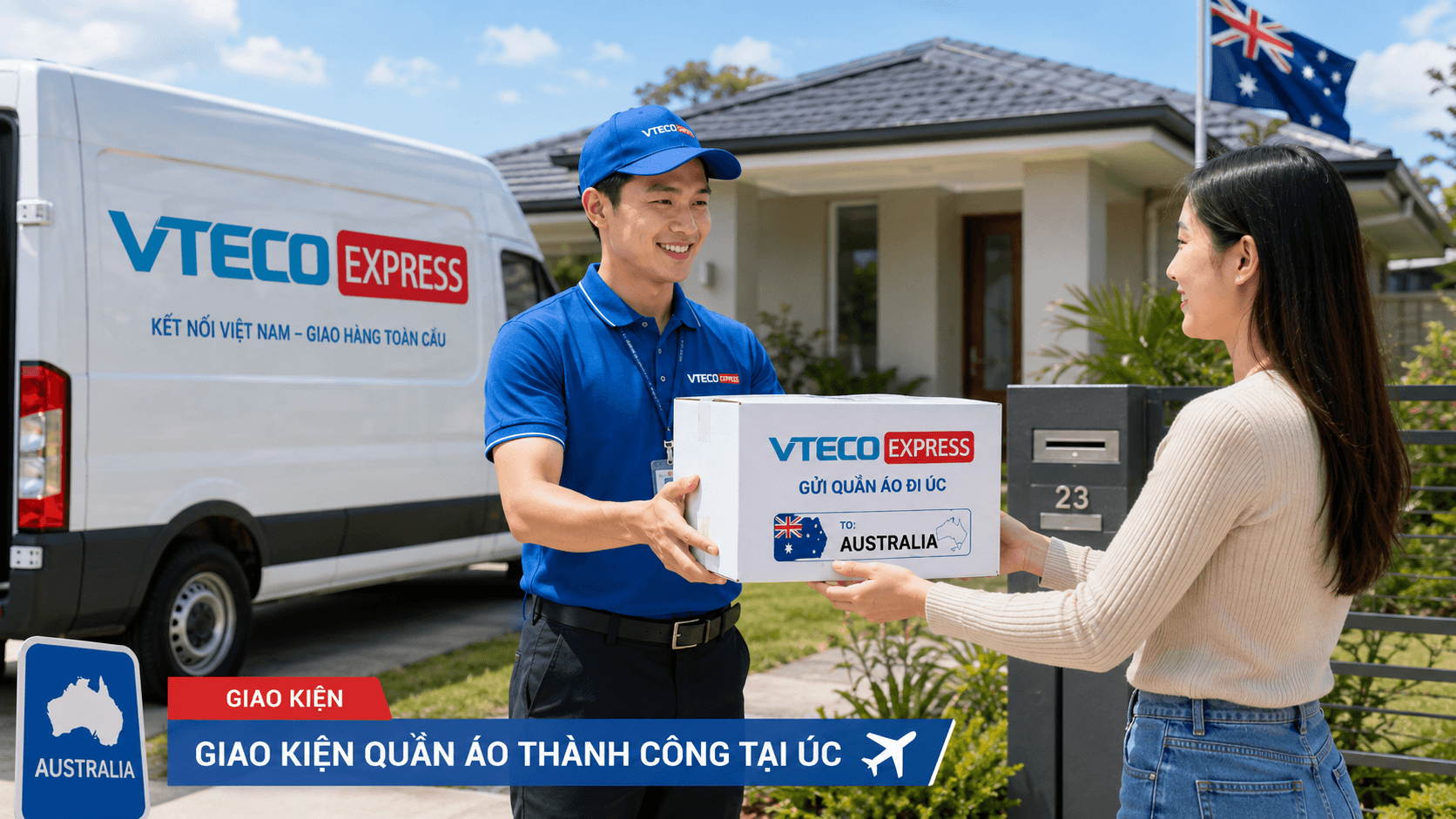 Dịch vụ gửi quần áo đi Úc an toàn và dễ theo dõi cùng VTECO Express