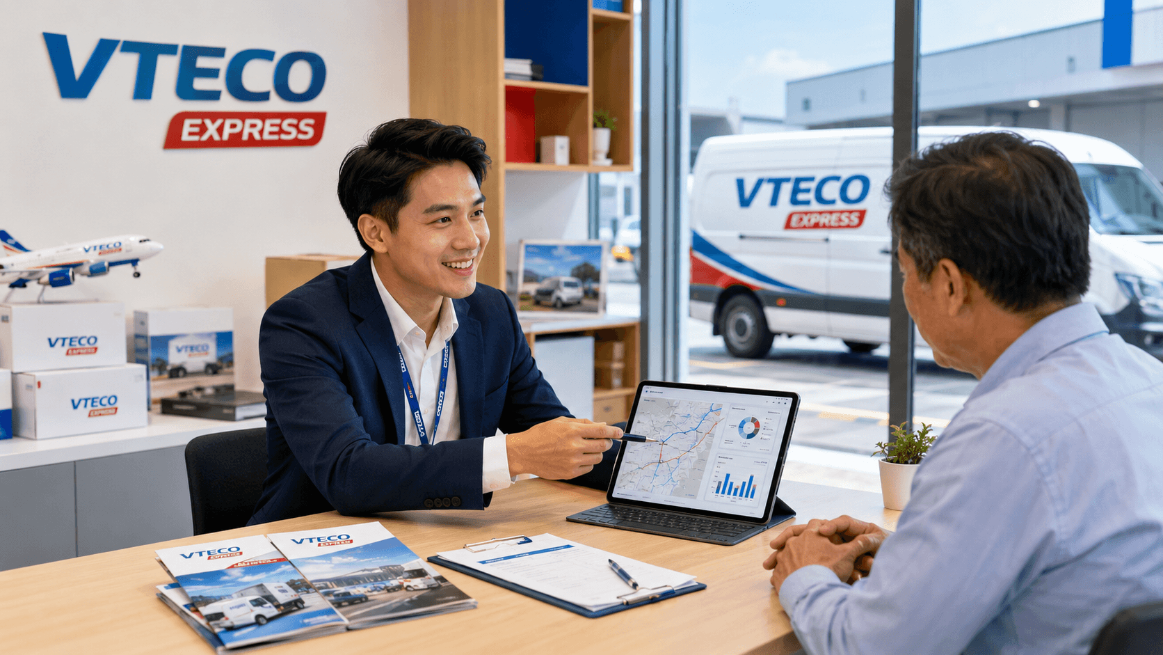 Nhân viên sales logistics VTECO Express phát triển khách hàng và mở rộng thị trường